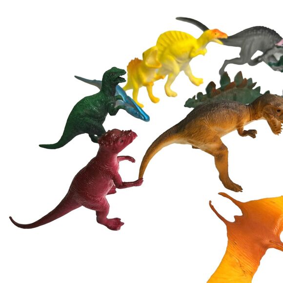 Dinosaur Figure Toy Mix Lot Of 16 Hard Plastic PVC 3”-5” Jurassic Play Dinosaurs - Picture 6 of 10